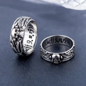 Wholesale Men Fashion Punk Skull Personality Ring