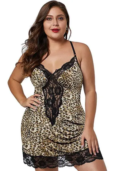 Women Sexy High Elastic Mesh See-through Fashion Lace Patchwork Lingerie Pajamas