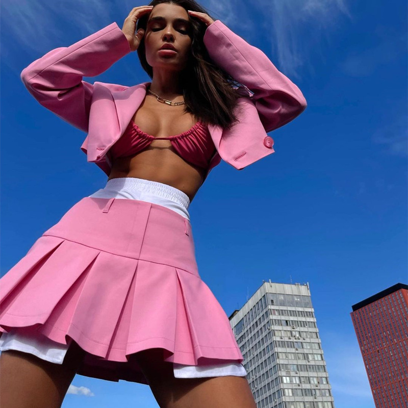 stina / pull-on skirt / dusty pink