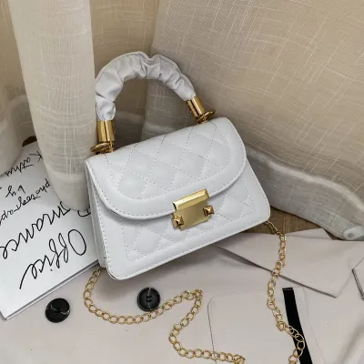Women Fashion Diamond Chain One Shoulder Messenger Crossbody Bag