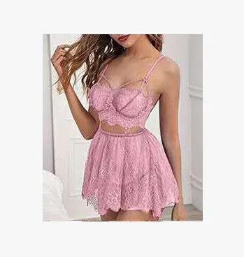 Women Sexy High Elastic Mesh See-through Fashion Lace Bra Set