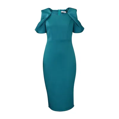 Women Simple Solid Color Sexy Dress