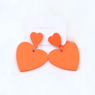 Wholesale Simple Heart Pendant Earrings for Women