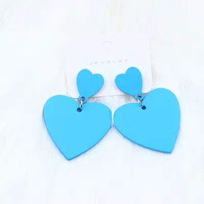 Wholesale Simple Heart Pendant Earrings for Women