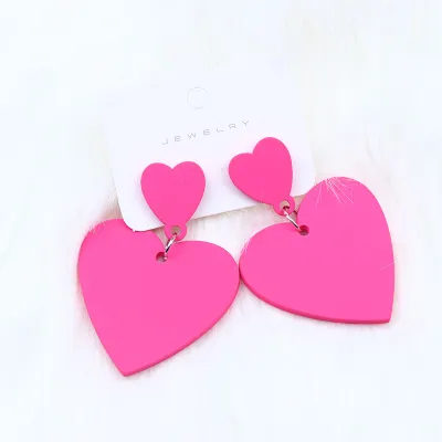 Wholesale Simple Heart Pendant Earrings for Women