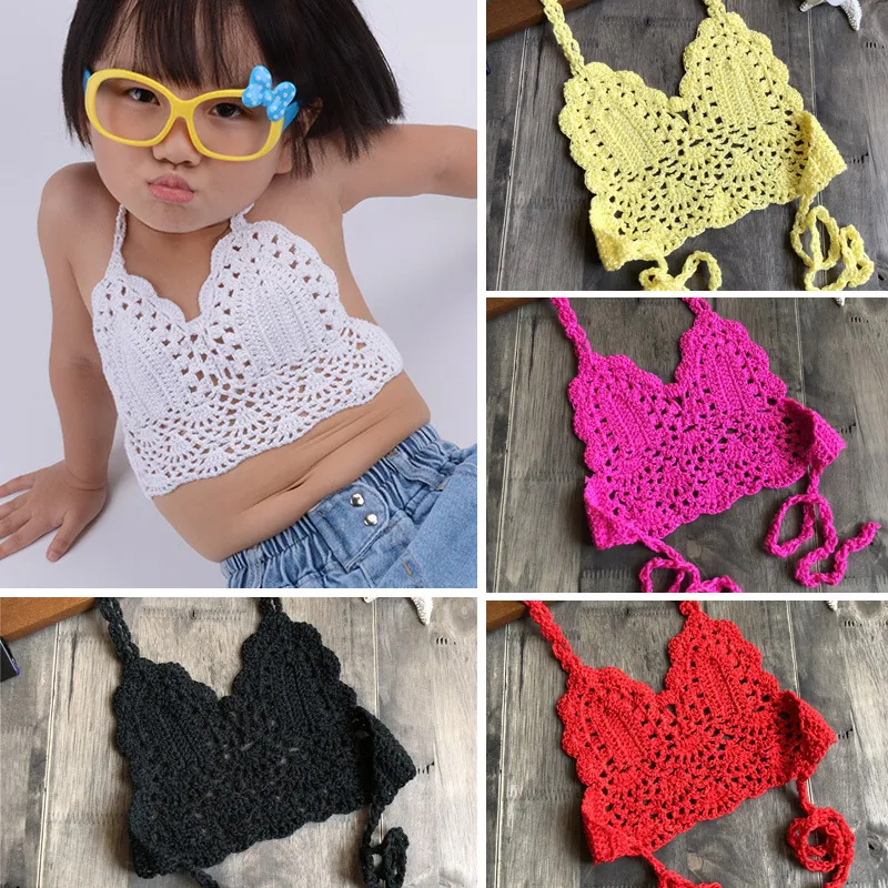 Kids Toddler Girls Beach Swimming Handmade Cotton Blend Top