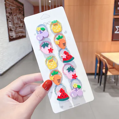 Children Kids Toddlers Girls Cartoon Hair Rope Hair Accessories