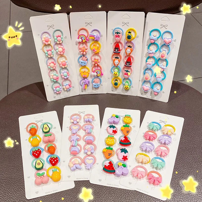 Children Kids Toddlers Girls Cartoon Hair Rope Hair Accessories