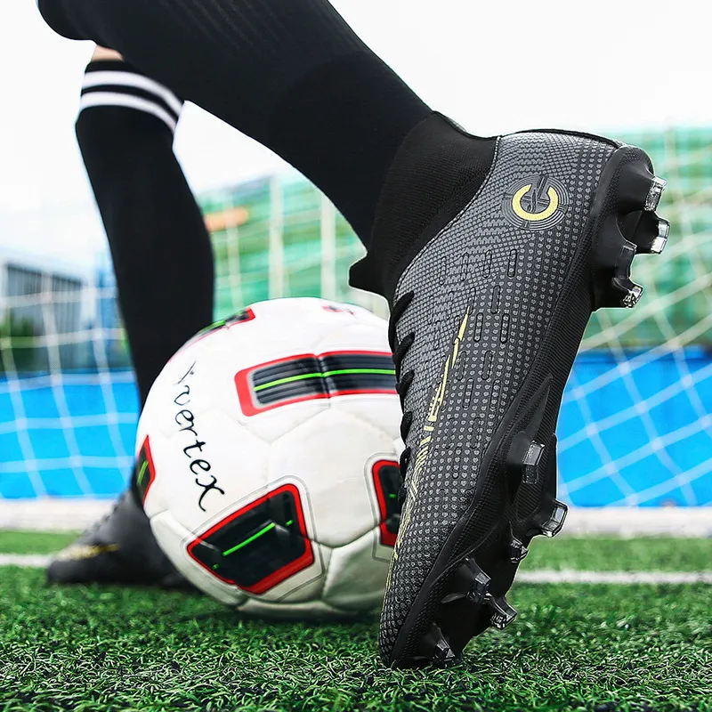 Men Fashion High Top Football Hard Sole Long Spike Short Spike Sneakers