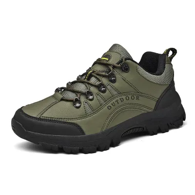 Men's Fashion Thick Sole Leather Sneakers Size 6-13 Lace Up Low Top