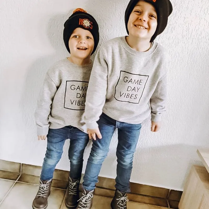 Children Kids Toddlers Boys Girls Letter Print Long Sleeve Pullover Sweatshirt