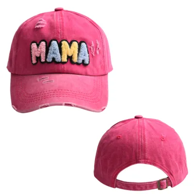 Women Fashion Multicolor Mama Letter Embroidery Baseball Cap