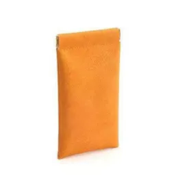 Fashion Solid Color Portable Anti-Pressure Automatic Closing Glasses Case Leather Frame Glasses Storage Bag