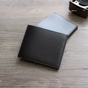 Men Fashion Black Burnt Leather PU Wallet
