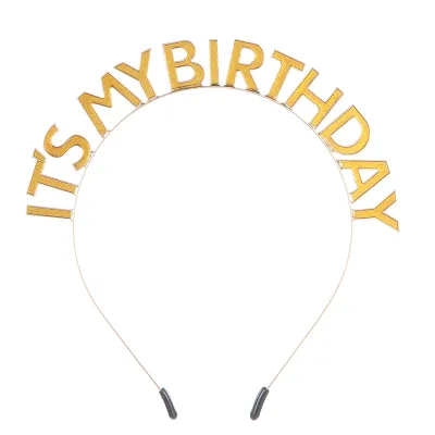 Wholesale Fashion Letter It'S My Birthday Drip Oil Rainbow Birthday Headband