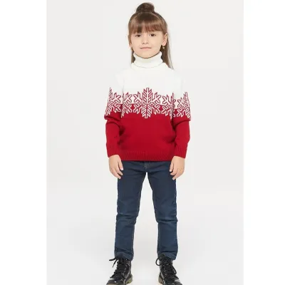 Christmas Parent-Child Family Matching Jacquard Long Sleeve Knitted Sweater Crew Neck Pullover