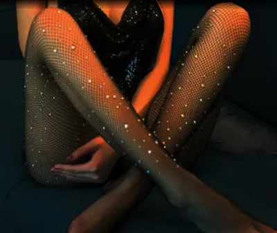 Women Fashion Sexy Multicolor Crystal Diamond Hollow Pantyhose