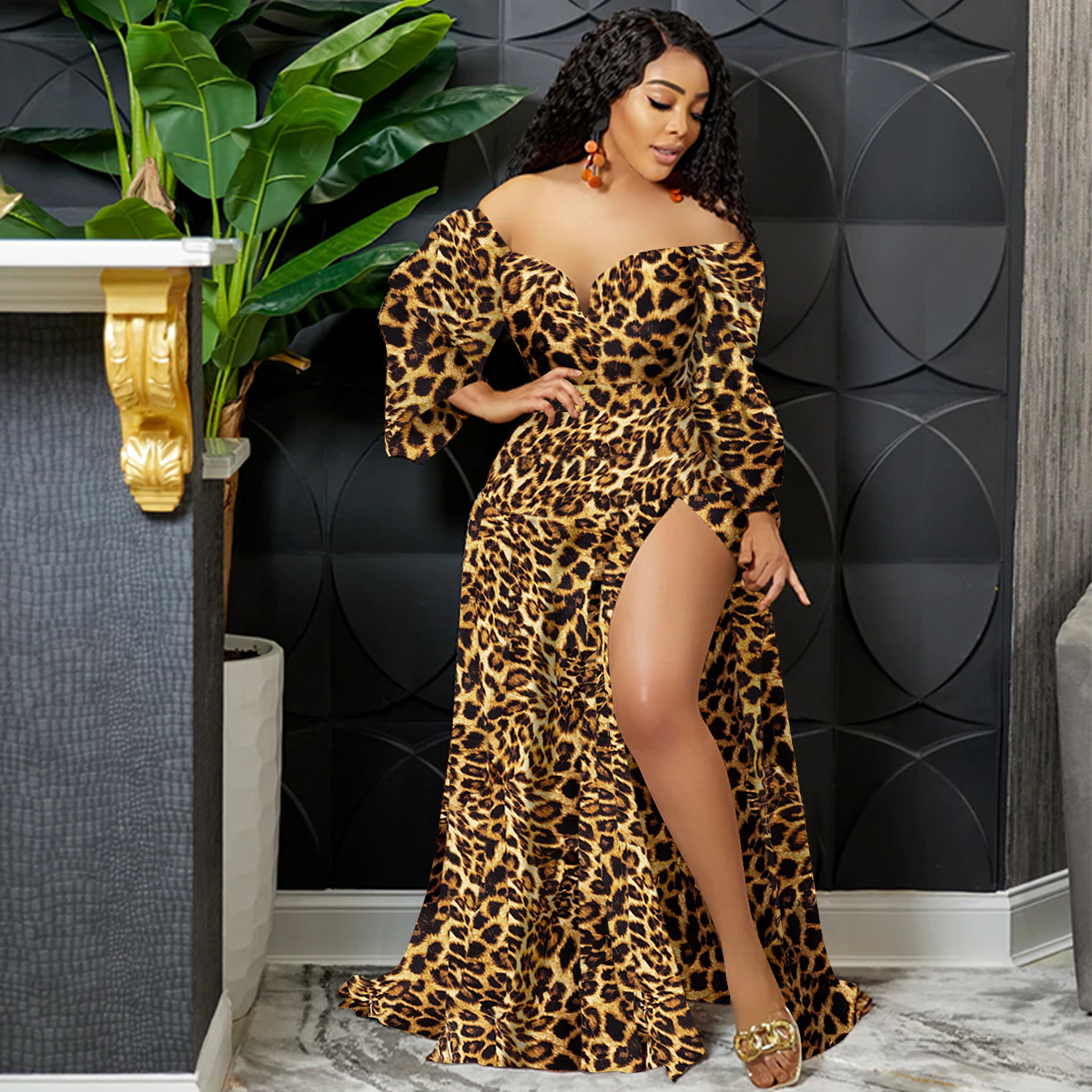 Tiger print dress hot sale plus size