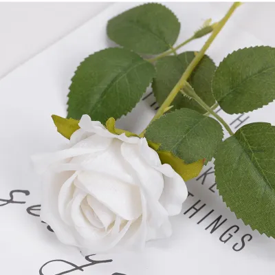 Single Flannel Simulation Rose Flower Home Wedding Hotel Valentine Gift