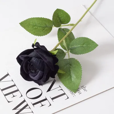 Single Flannel Simulation Rose Flower Home Wedding Hotel Valentine Gift