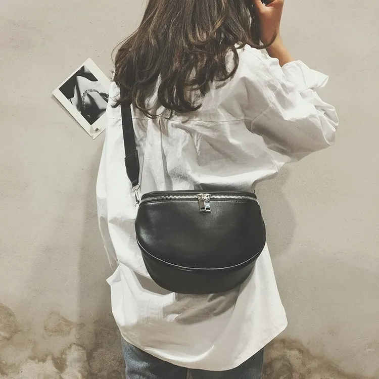 Women Fashion Solid Color One-Shoulder Diagonal Crossbody Bag