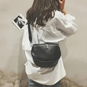 Women Fashion Solid Color One-Shoulder Diagonal Crossbody Bag