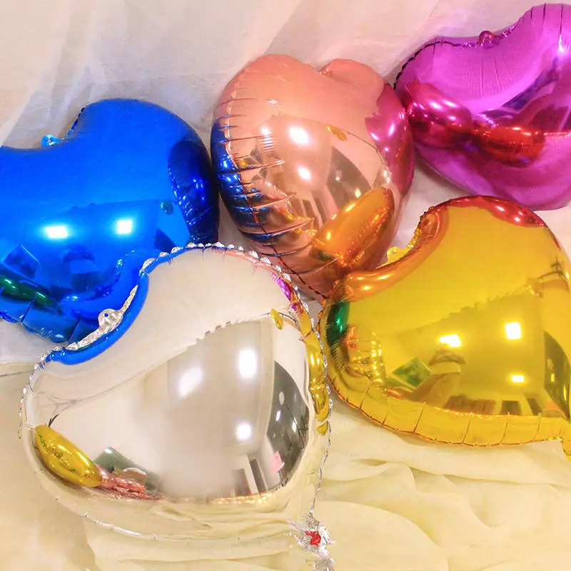 10-Inch Valentine'S Day Love Heart Aluminum Film Balloon