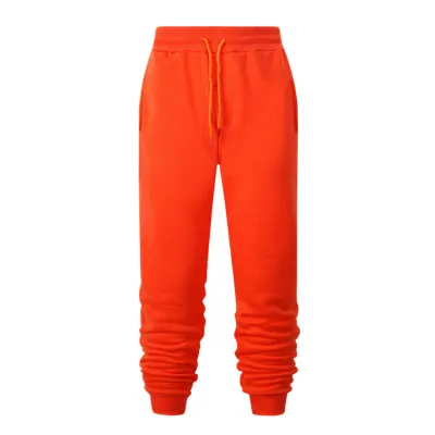 Men Autumn Winter Casual Solid Color Loose Lace Up Sports Pants
