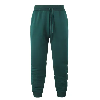 Men Autumn Winter Casual Solid Color Loose Lace Up Sports Pants