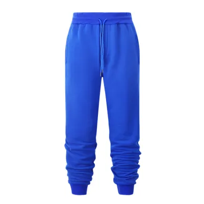 Men Autumn Winter Casual Solid Color Loose Lace Up Sports Pants