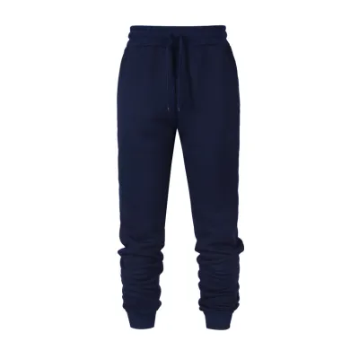 Men Autumn Winter Casual Solid Color Loose Lace Up Sports Pants