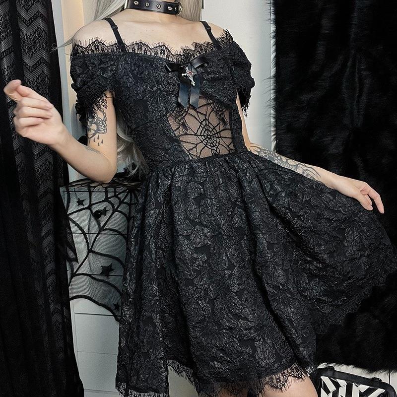 cord emb. Vneck dress(1 BLACK): LOKITHO: WOMENS｜ STUDIOUS