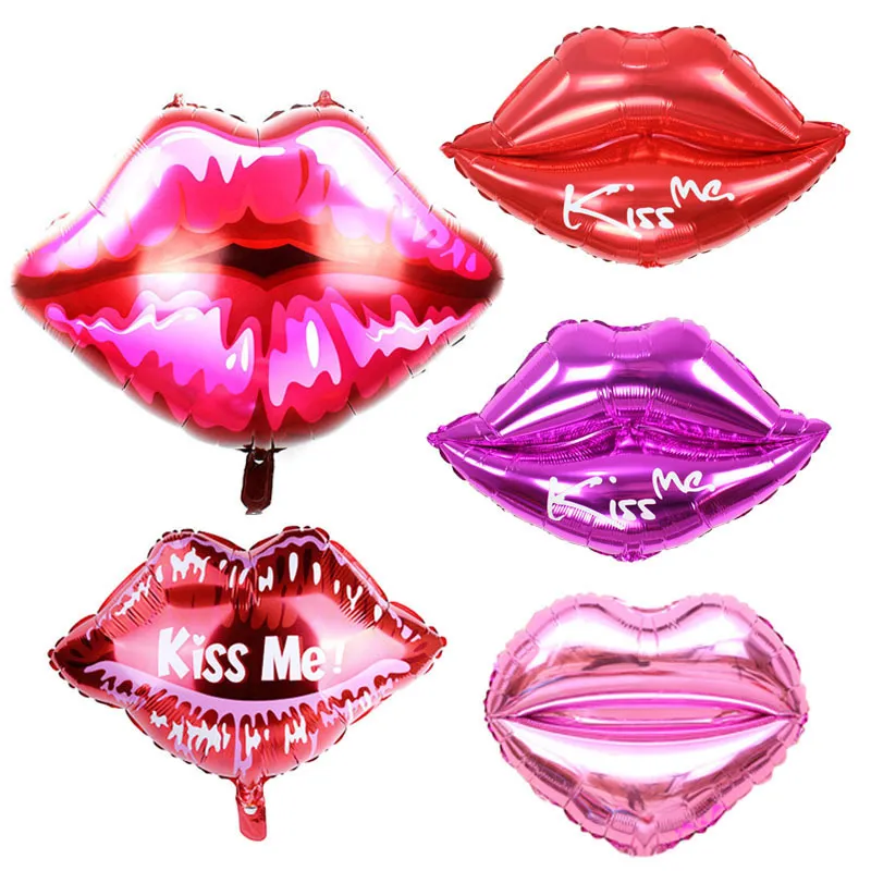 Lips Balloon Wedding Valentine'S Day Proposal Aluminum Film Balloon