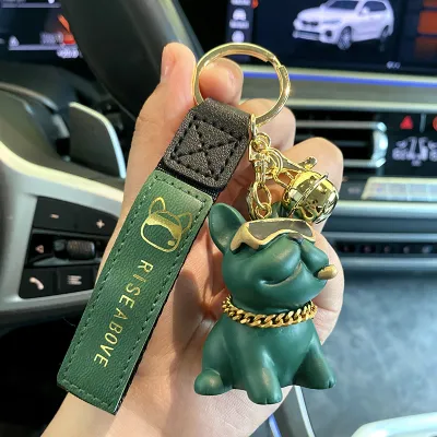 Cartoon Bulldog Keychain Resin Personality Keychain