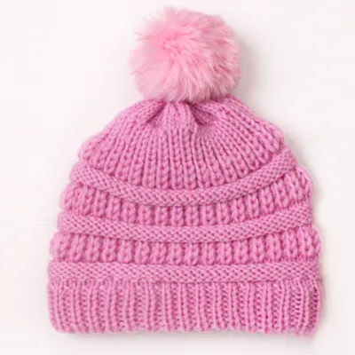 Toddlers Newborn Baby Girls Boys Solid Color Knitted Turban Cap