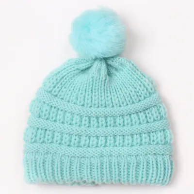 Toddlers Newborn Baby Girls Boys Solid Color Knitted Turban Cap