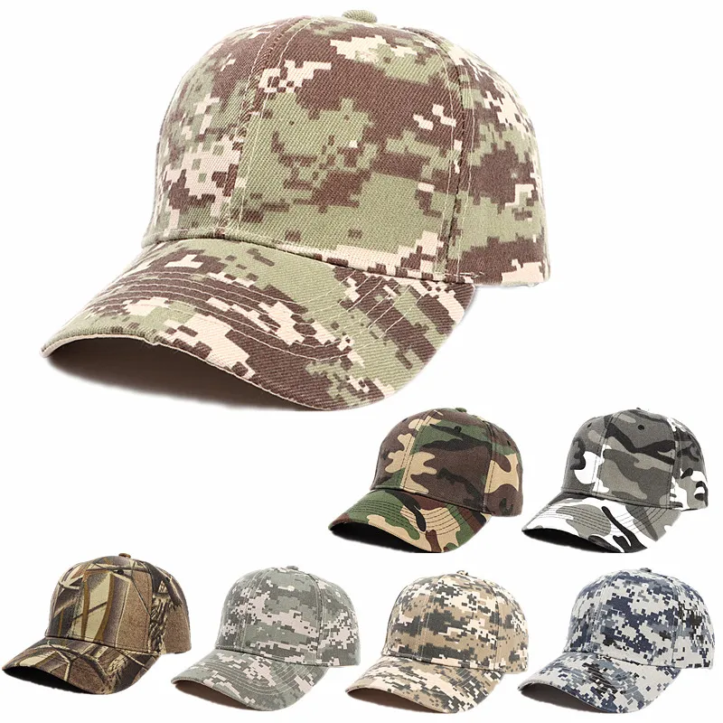 Unisex Camouflage Baseball Cap Acrylic Dome Hat for Soldiers