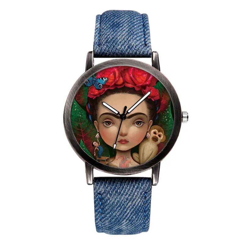 Women Cartoon Girl Pattern Quartz Watch