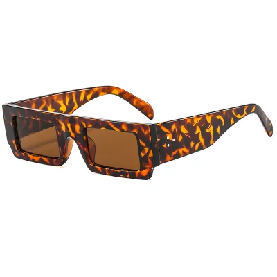 Fashion Square Candy Color Bright Stud Sunglasses PC Frame
