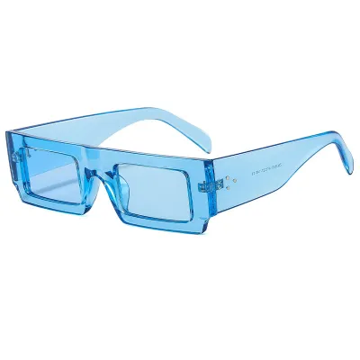 Fashion Square Candy Color Bright Stud Sunglasses PC Frame
