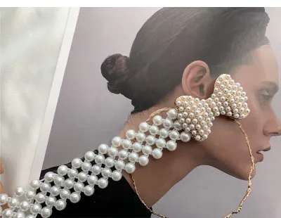 Pearl Chain Elastic Belt for Women