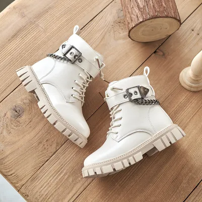 Children Kids Toddlers Girls Warm PU Leather Soft Bottom Ankle Boots