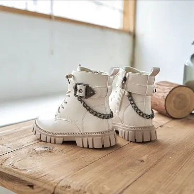 Children Kids Toddlers Girls Warm PU Leather Soft Bottom Ankle Boots