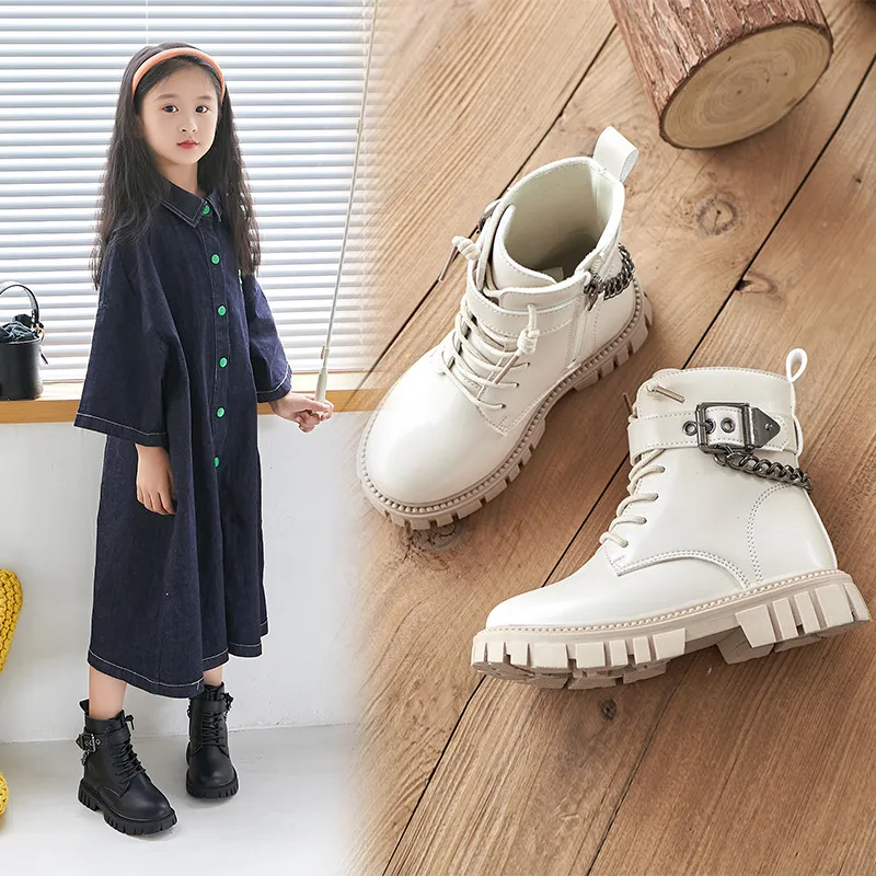 Children Kids Toddlers Girls Warm PU Leather Soft Bottom Ankle Boots
