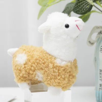 Alpaca Pendant Cute Cartoon Plush Toy Keychain 12Cm Super Soft Short Plush PP Cotton Filled