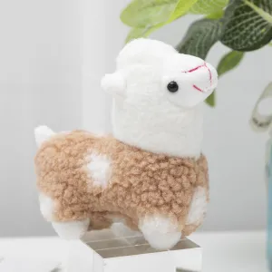 Alpaca Pendant Cute Cartoon Plush Toy Keychain 12Cm Super Soft Short Plush PP Cotton Filled
