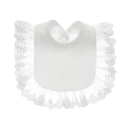Toddlers Newborn Baby Lace Bib Burp Cloth Pure Cotton Unisex Solid Color