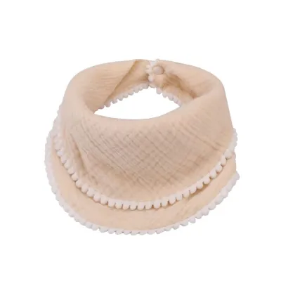 Toddlers Newborn Baby Handkerchief Bib Burp Cloth 31*31cm Pure Cotton Unisex Solid Color