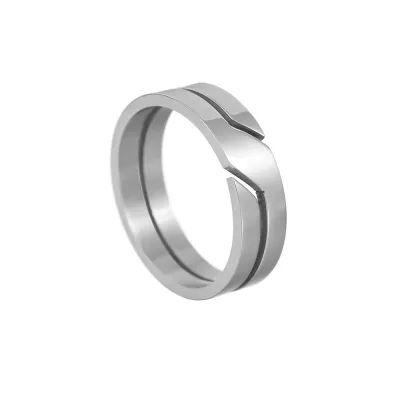 Wholesale Men Popular Stainless Steel Hollow Ring
