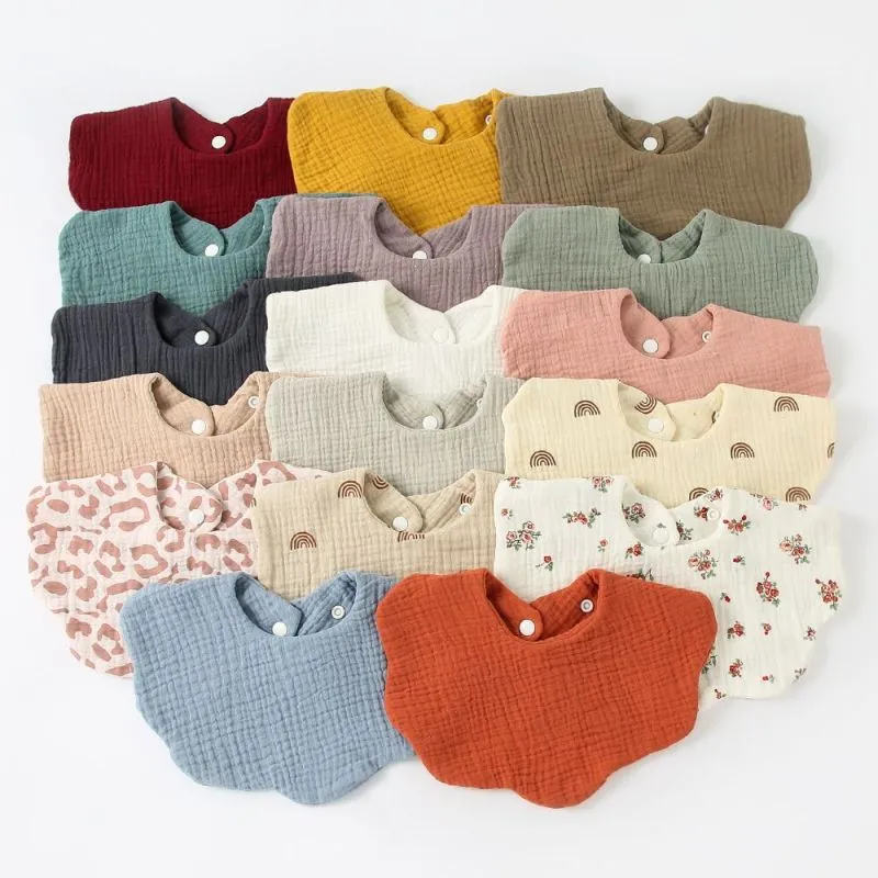 Toddlers Newborn Baby Printed Cotton Bib Burp Cloth Unisex